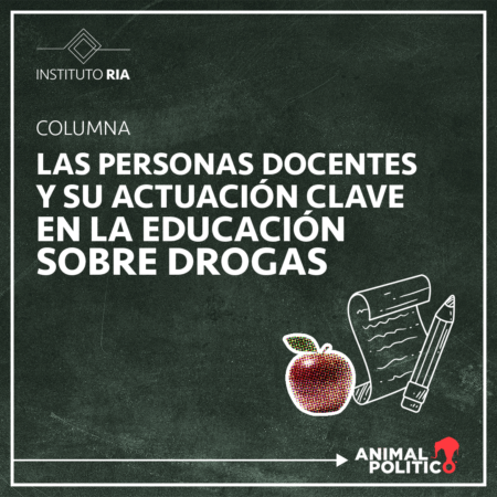 Las personas docentes y su actuación clave en la educación sobre drogas