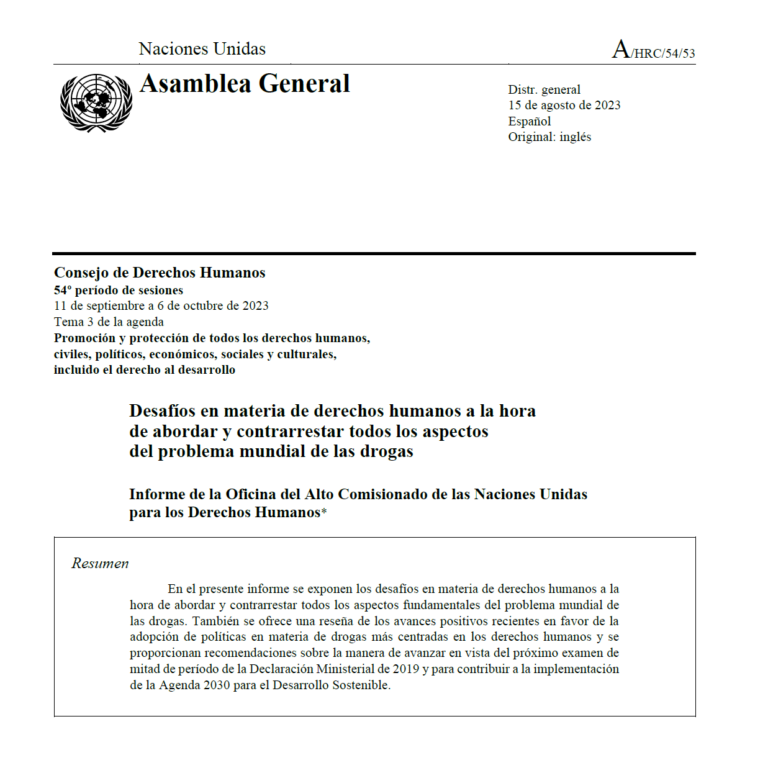 Desafíos en materia de derechos humanos a la hora de abordar y contrarrestar todos los aspectos del problema mundial de las drogas